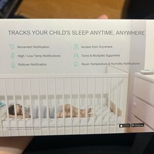 Smart Baby Monitor with Sleep Tracking - White